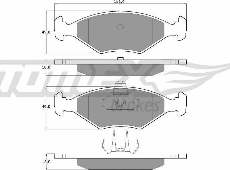 TOMEX brakes TX 10-793 - Гальмівні колодки, дискові гальма autocars.com.ua