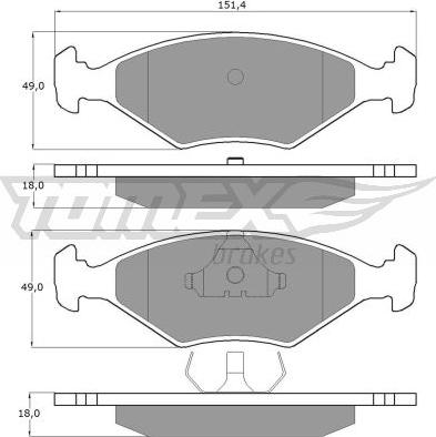 TOMEX brakes TX 10-79 - Гальмівні колодки, дискові гальма autocars.com.ua