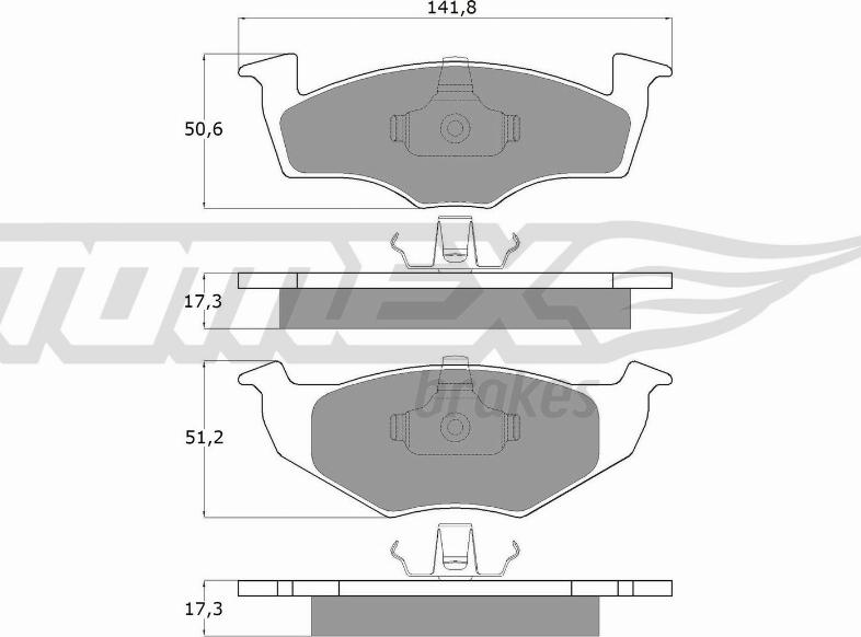 TOMEX brakes TX 10-85 - Гальмівні колодки, дискові гальма autocars.com.ua