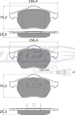 TOMEX brakes TX 10-942 - Гальмівні колодки, дискові гальма autocars.com.ua