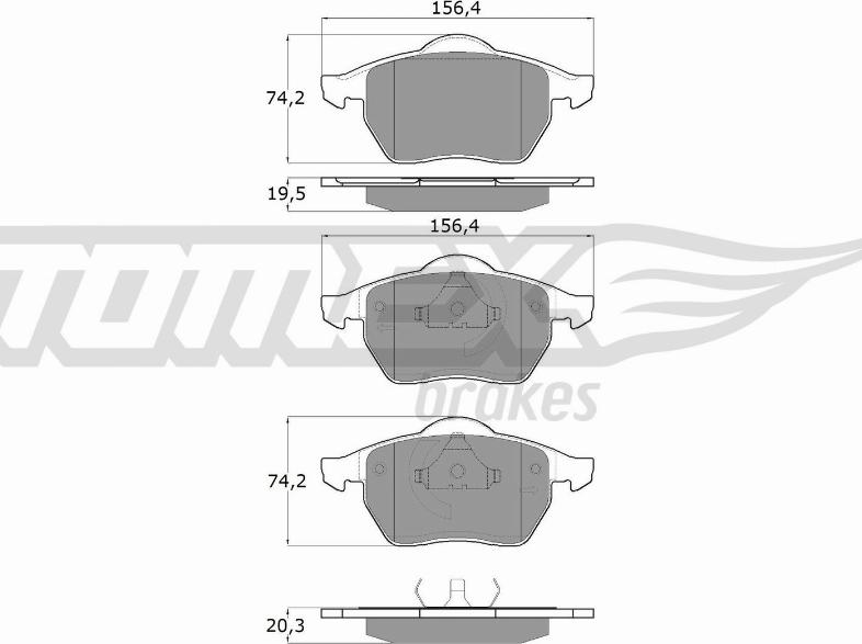 TOMEX brakes TX 10-94 - Гальмівні колодки, дискові гальма autocars.com.ua