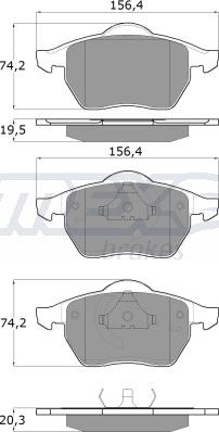 TOMEX brakes TX 10-94 - Гальмівні колодки, дискові гальма autocars.com.ua