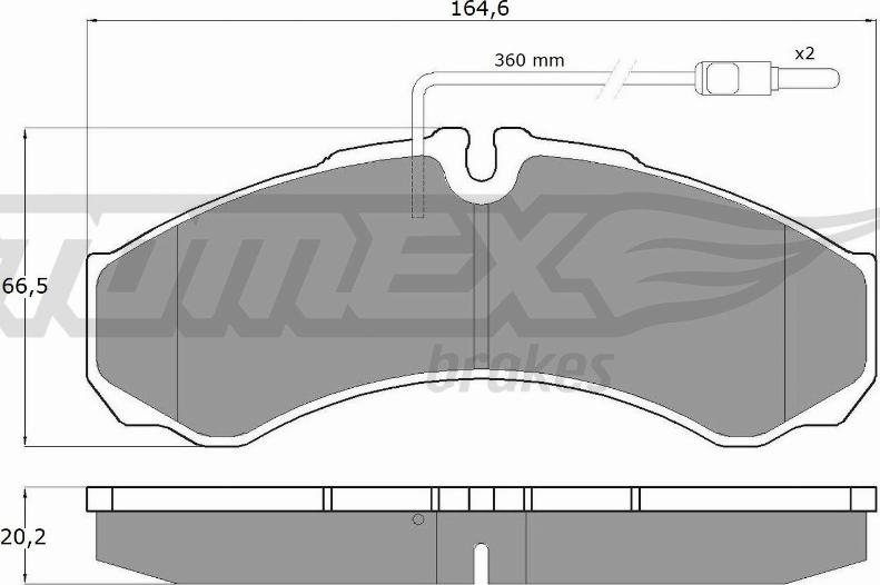 TOMEX brakes TX 11-111 - Гальмівні колодки, дискові гальма autocars.com.ua