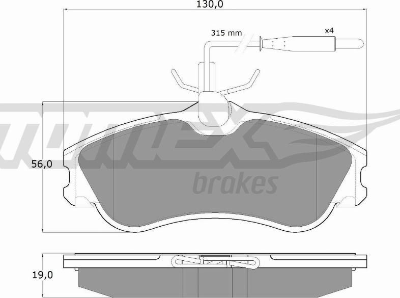 TOMEX brakes TX 11-12 - Гальмівні колодки, дискові гальма autocars.com.ua