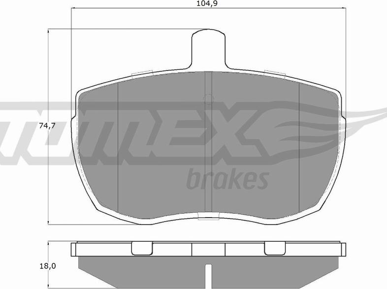 TOMEX brakes TX 11-21 - Гальмівні колодки, дискові гальма autocars.com.ua