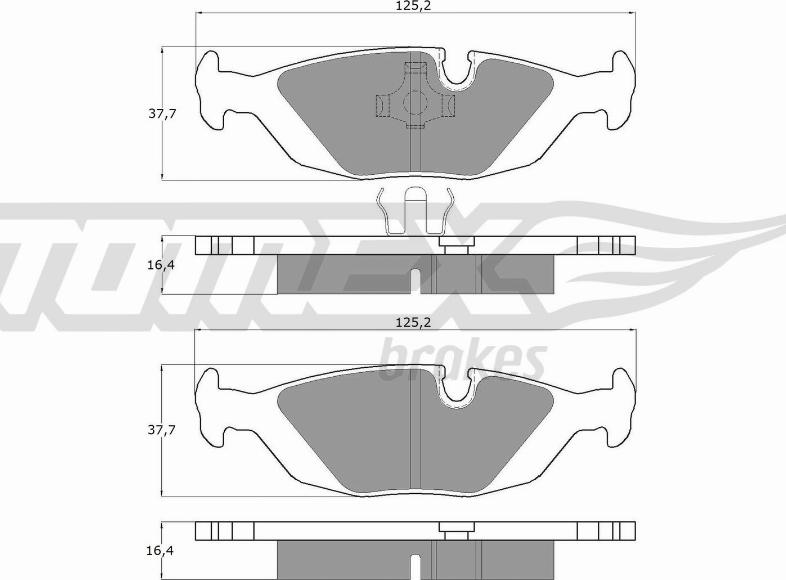 TOMEX brakes TX 11-30 - Гальмівні колодки, дискові гальма autocars.com.ua