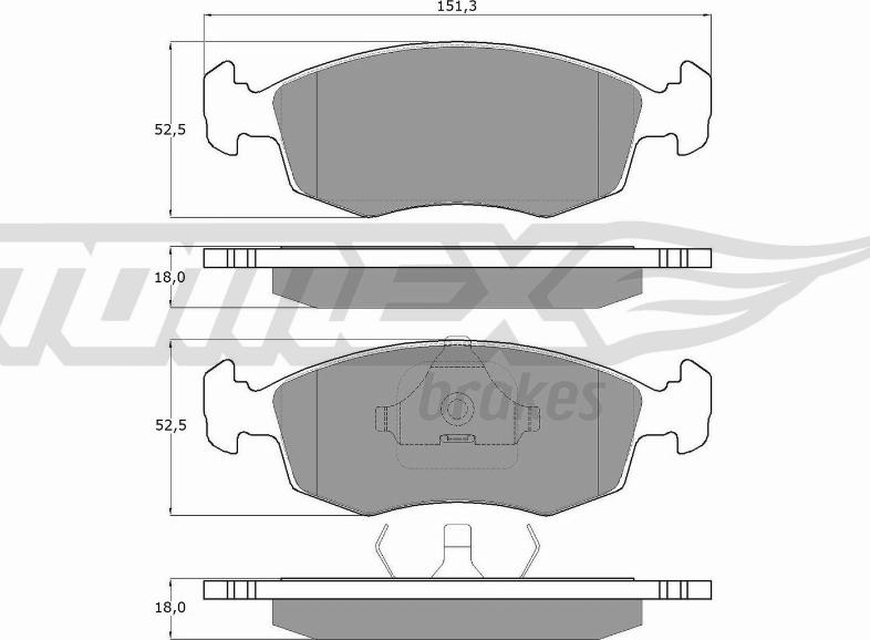 TOMEX brakes TX 11-32 - Гальмівні колодки, дискові гальма autocars.com.ua