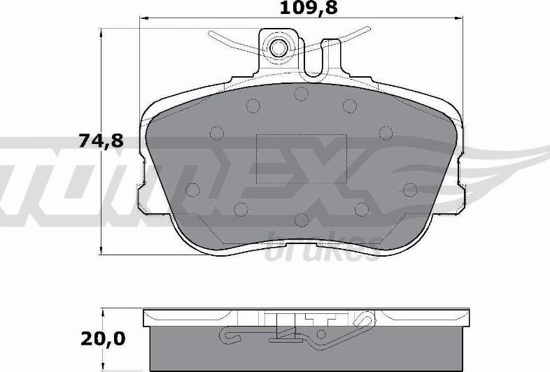 TOMEX brakes TX 11-46 - Гальмівні колодки, дискові гальма autocars.com.ua