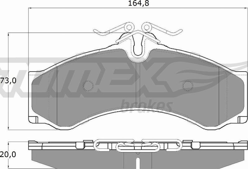 TOMEX brakes TX 11-48 - Гальмівні колодки, дискові гальма autocars.com.ua
