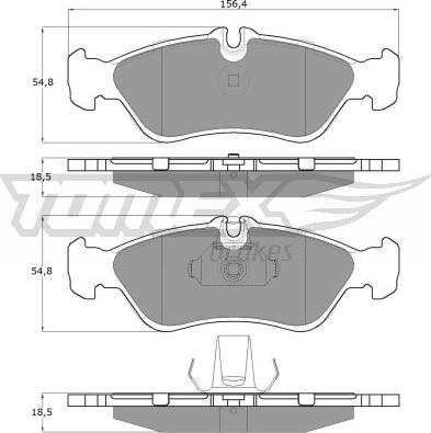 TOMEX brakes TX 11-49 - Гальмівні колодки, дискові гальма autocars.com.ua