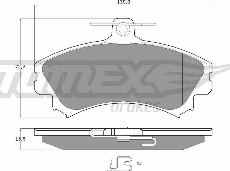 TOMEX brakes TX 11-52 - Гальмівні колодки, дискові гальма autocars.com.ua