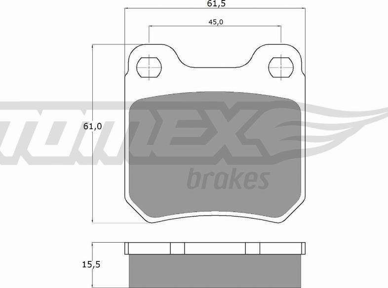 TOMEX brakes TX 11-60 - Гальмівні колодки, дискові гальма autocars.com.ua