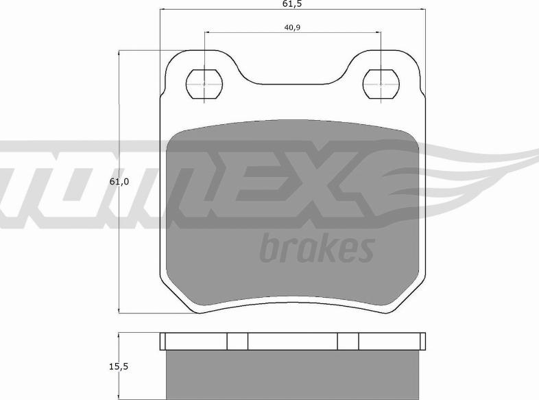 TOMEX brakes TX 11-61 - Гальмівні колодки, дискові гальма autocars.com.ua