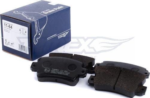 TOMEX brakes TX 11-64 - Гальмівні колодки, дискові гальма autocars.com.ua