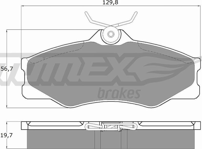 TOMEX brakes TX 11-66 - Гальмівні колодки, дискові гальма autocars.com.ua