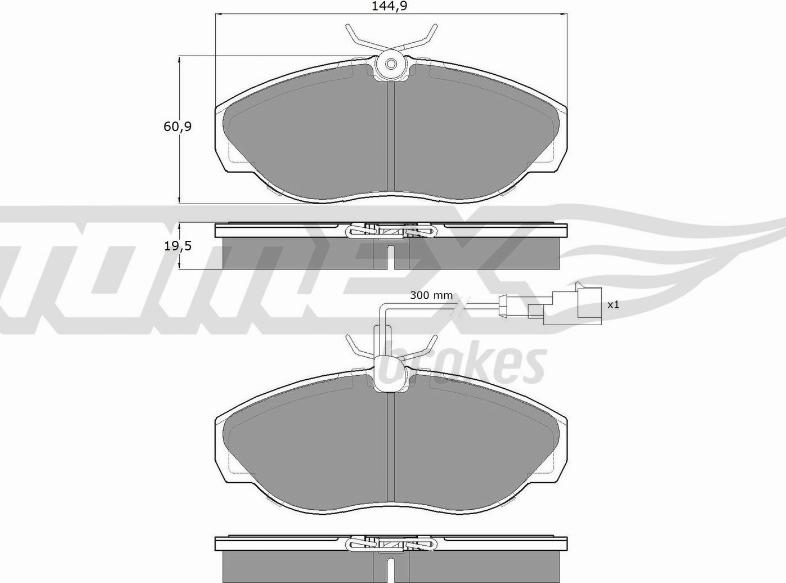 TOMEX brakes TX 11-721 - Гальмівні колодки, дискові гальма autocars.com.ua