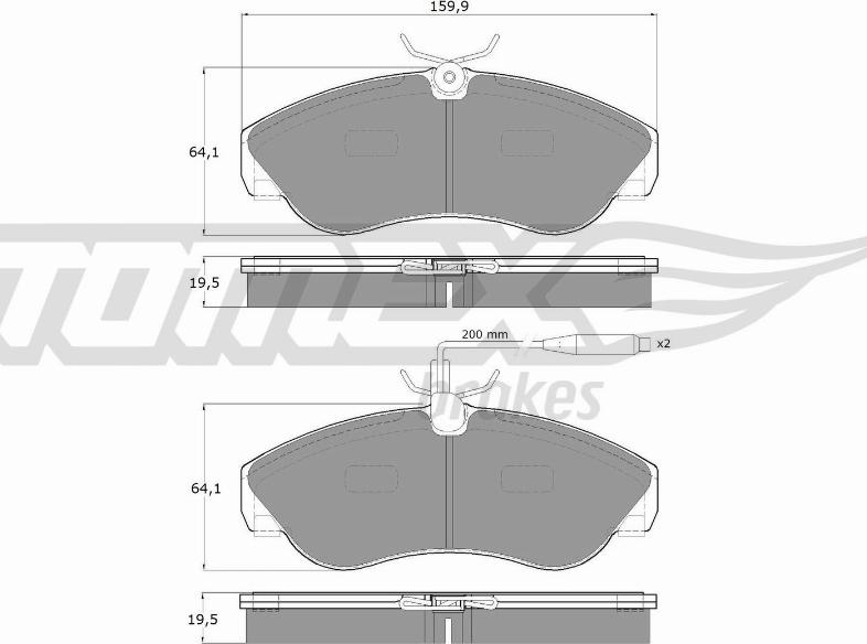 TOMEX brakes TX 11-73 - Гальмівні колодки, дискові гальма autocars.com.ua