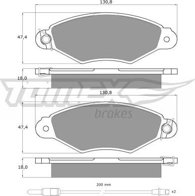 TOMEX brakes TX 11-751 - Гальмівні колодки, дискові гальма autocars.com.ua