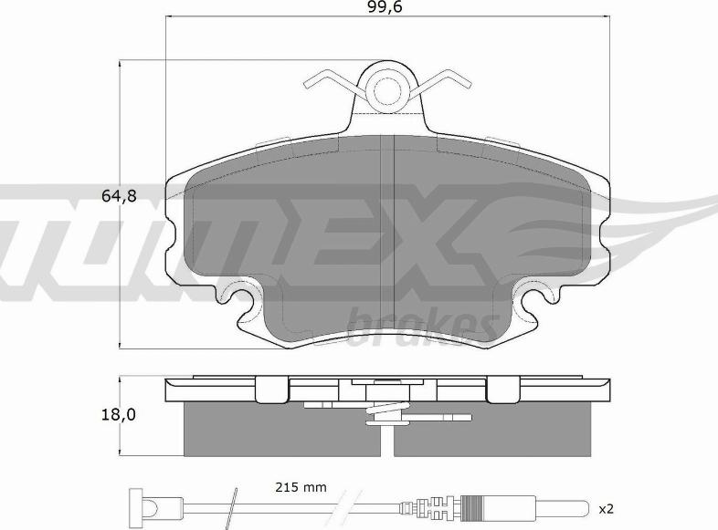 TOMEX brakes TX 11-78 - Гальмівні колодки, дискові гальма autocars.com.ua