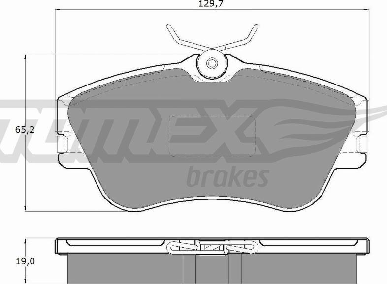 TOMEX brakes TX 11-82 - Гальмівні колодки, дискові гальма autocars.com.ua