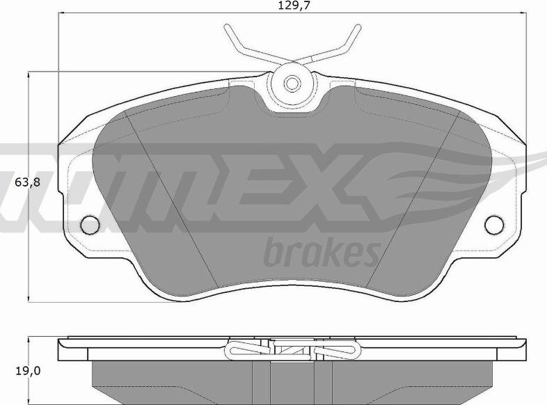 TOMEX brakes TX 11-91 - Гальмівні колодки, дискові гальма autocars.com.ua