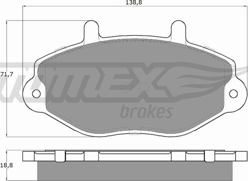 TOMEX brakes TX 11-92 - Гальмівні колодки, дискові гальма autocars.com.ua