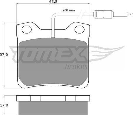 TOMEX brakes TX 11-95 - Тормозные колодки, дисковые, комплект autodnr.net