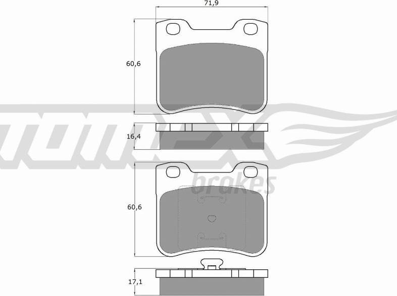 TOMEX brakes TX 11-96 - Гальмівні колодки, дискові гальма autocars.com.ua