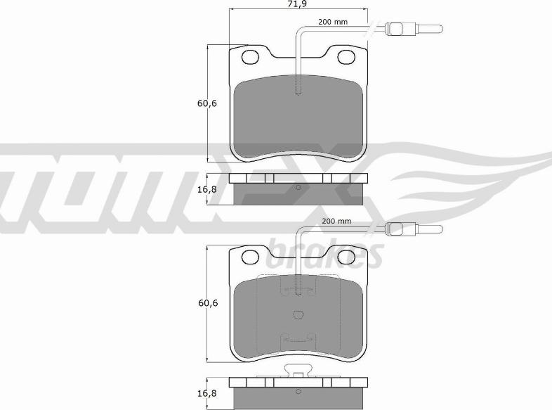 TOMEX brakes TX 11-97 - Гальмівні колодки, дискові гальма autocars.com.ua