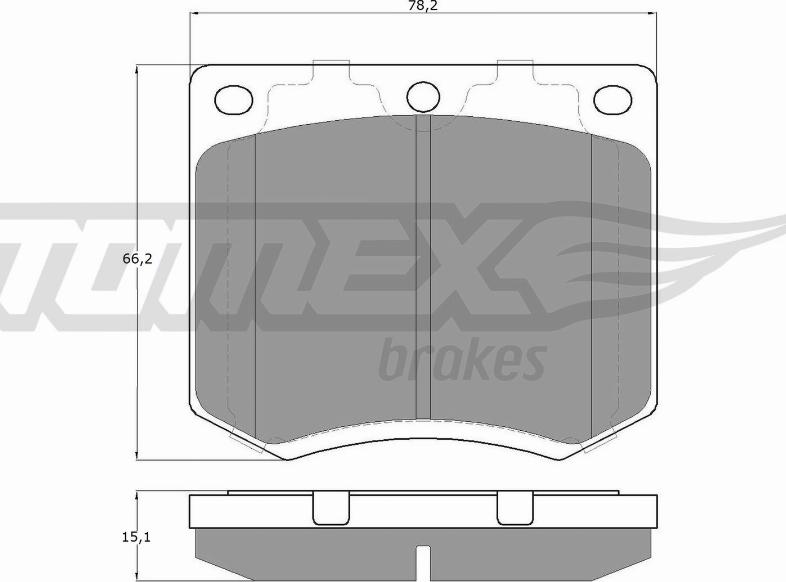 TOMEX brakes TX 11-99 - Гальмівні колодки, дискові гальма autocars.com.ua
