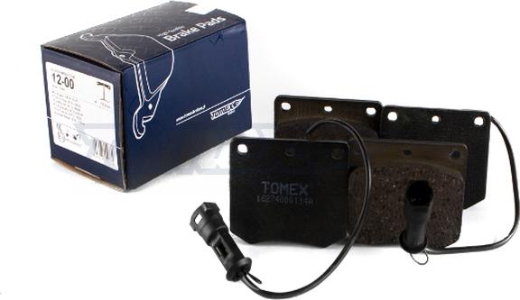 TOMEX brakes TX 12-00 - Гальмівні колодки, дискові гальма autocars.com.ua