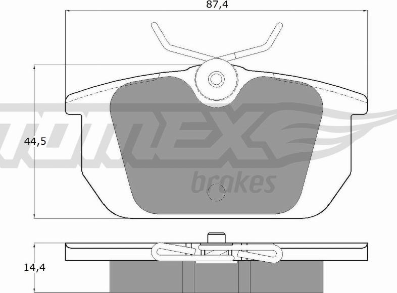 TOMEX brakes TX 12-01 - Гальмівні колодки, дискові гальма autocars.com.ua