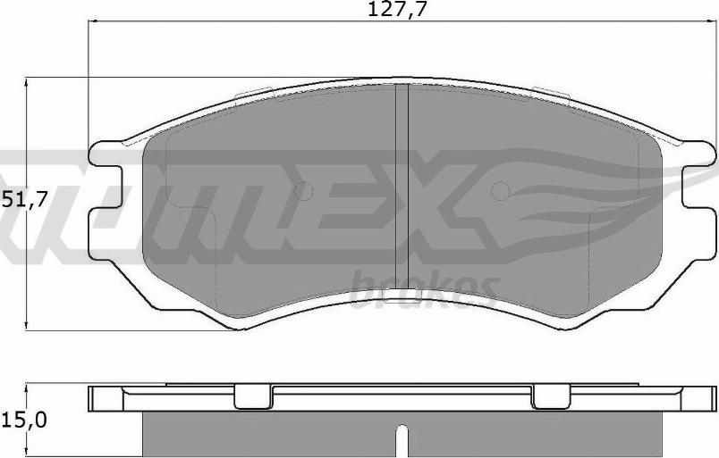 TOMEX brakes TX 12-02 - Тормозные колодки, дисковые, комплект autodnr.net