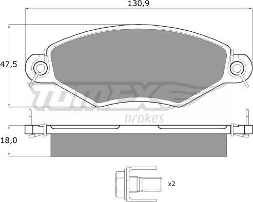 TOMEX brakes TX 12-15 - Гальмівні колодки, дискові гальма autocars.com.ua