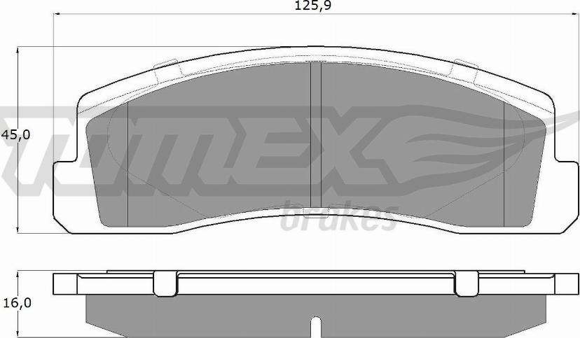 TOMEX brakes TX 12-16 - Гальмівні колодки, дискові гальма autocars.com.ua