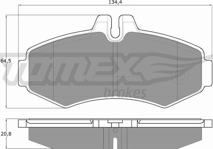 TOMEX brakes TX 12-23 - Гальмівні колодки, дискові гальма autocars.com.ua