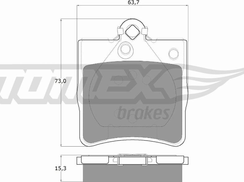 TOMEX brakes TX 12-29 - Гальмівні колодки, дискові гальма autocars.com.ua