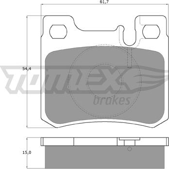 TOMEX brakes TX 12-30 - Гальмівні колодки, дискові гальма autocars.com.ua