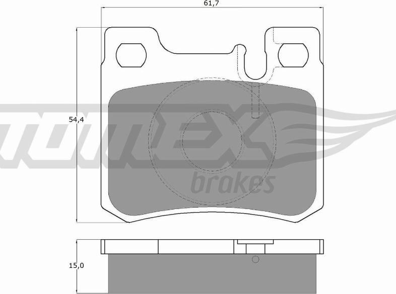 TOMEX brakes TX 12-30 - Гальмівні колодки, дискові гальма autocars.com.ua