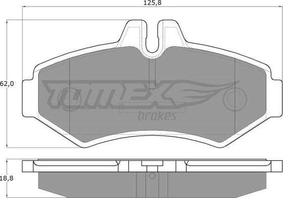 TOMEX brakes TX 12-34 - Гальмівні колодки, дискові гальма autocars.com.ua