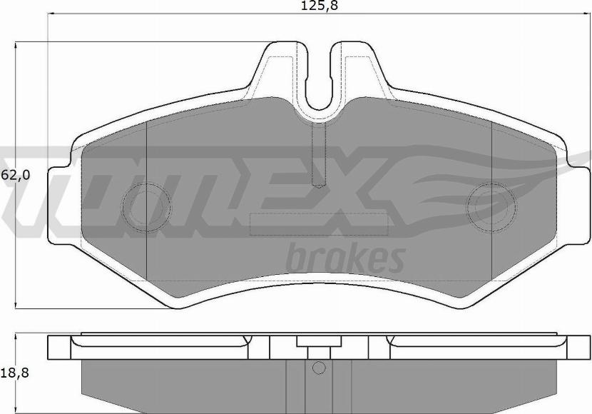 TOMEX brakes TX 12-34 - Гальмівні колодки, дискові гальма autocars.com.ua