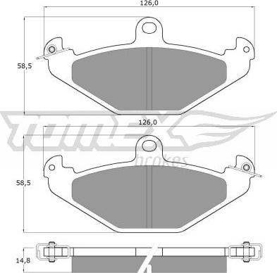 TOMEX brakes TX 12-37 - Тормозные колодки, дисковые, комплект autodnr.net