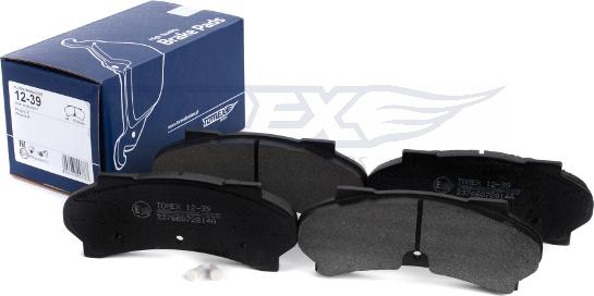 TOMEX brakes TX 12-39 - Гальмівні колодки, дискові гальма autocars.com.ua