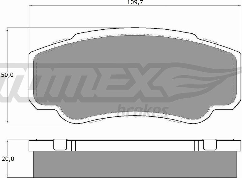 TOMEX brakes TX 12-46 - Гальмівні колодки, дискові гальма autocars.com.ua