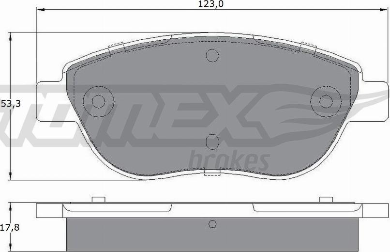 TOMEX brakes TX 12-483 - Тормозные колодки, дисковые, комплект autodnr.net