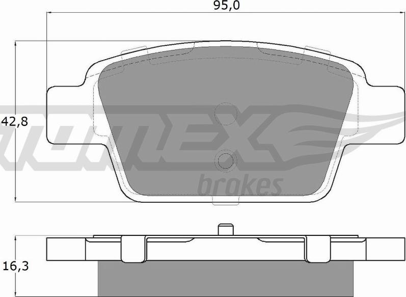 TOMEX brakes TX 12-51 - Гальмівні колодки, дискові гальма autocars.com.ua