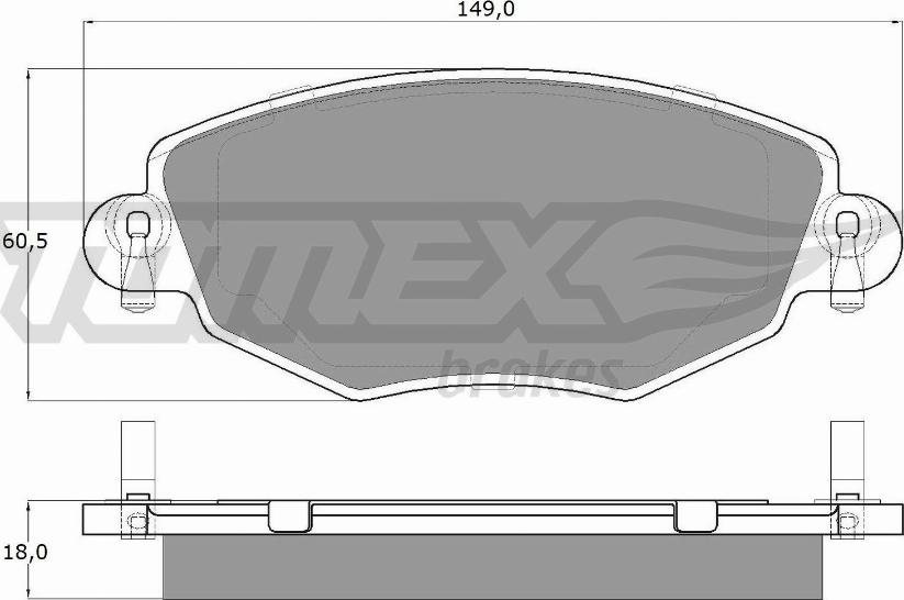 TOMEX brakes TX 12-58 - Гальмівні колодки, дискові гальма autocars.com.ua
