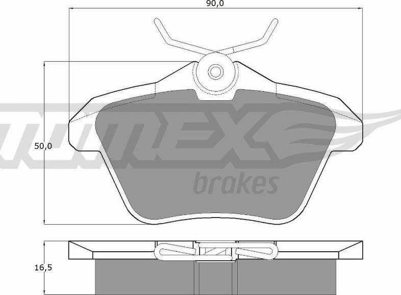 TOMEX brakes TX 12-68 - Гальмівні колодки, дискові гальма autocars.com.ua