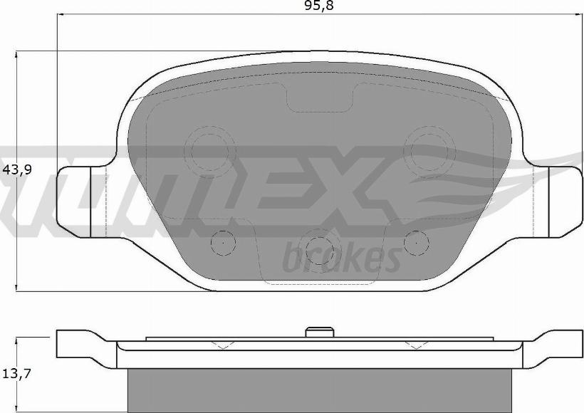 TOMEX brakes TX 12-701 - Гальмівні колодки, дискові гальма autocars.com.ua