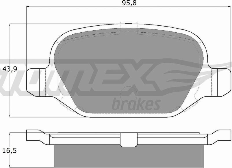 TOMEX brakes TX 12-70 - Гальмівні колодки, дискові гальма autocars.com.ua